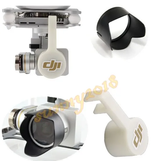 DJI Phantom 4 3 Professional And Advanced Camera Lens Cap Protector With Gimbal Stabler Lock And Camera Lens Sun Hood Sunshade Cap