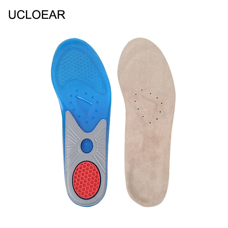 

UCLOEAR Silicon Gel Insoles Breathable Foot Care for Plantar Fasciitis Running Sport Insoles Shock Absorption Comfortable Pads