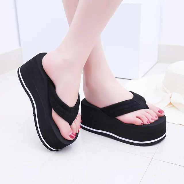 Womens Wedges Sandals - Fashion Summer Sandals Chunky Heel Flip-Flops Slippers Heeled Shoes Womens Wedges Sandals - Fashion Summer Sandals Chunky Heel Flip-Flops Slippers Heeled Shoes
