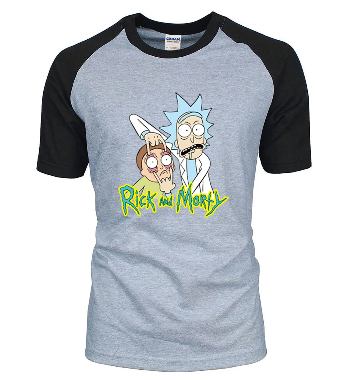 Anime T Shirt Crazy Rick and Morty Short Sleeve T Shirts 2019 Summer Men Raglan Shirts Harajuku Men's Top Tees Brand Clothing
