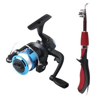 

Fishing Reel Glass Fiber Fishing Rod Set Light Smooth Casting 5.2:1 Spinning Reels EDF88