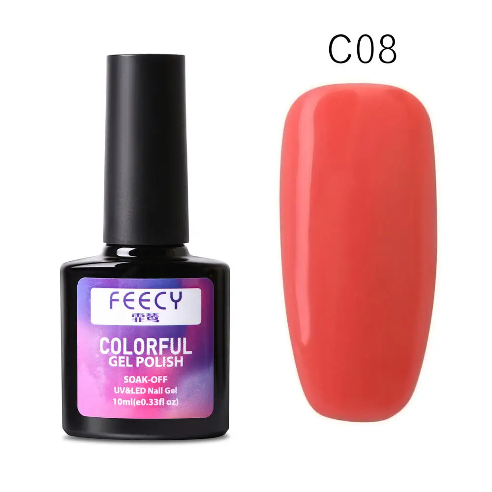 Gel Nail Polish Soak Off UV LED Gel Varnish Wipe Top Coat Color Nail Gel Polish DIY Nail Art Lacquer Manicure Nail Art Tool - Цвет: Feecy C08