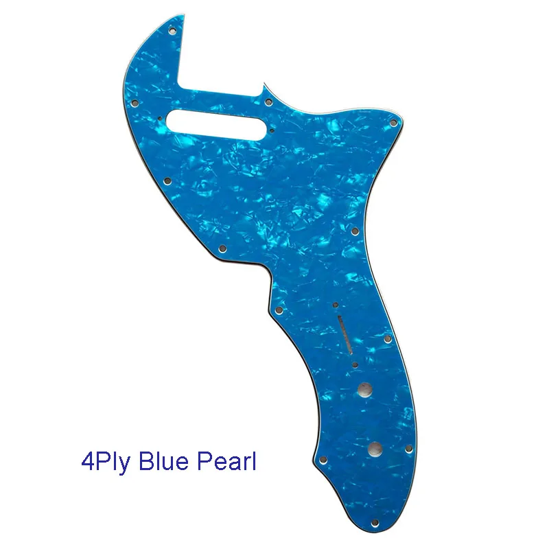 Pleroo на заказ гитарные Запчасти-для США Tele 69 Thinline Гитара Pickguard Scratch Plate, несколько цветовых вариантов - Цвет: 4Ply Blue Pearl