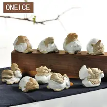 Чайная игра украшение Dehua керамика резная белая Pet Long Health Nine Sub-tea Factory