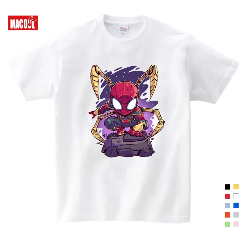 

NEW Boys' Spiderman Ironman Captain America T shirt Summer Short Sleeve Superhero Tee Kids Cotton boys summer clothes shirt
