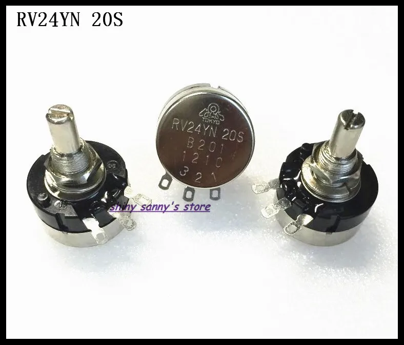 

15pcs/Lot RV24YN 20S B102/ B103/ B104/ B105 Ohm Single Turn Carbon Film Rotary Taper Potentiometer Variable Resistor Brand New