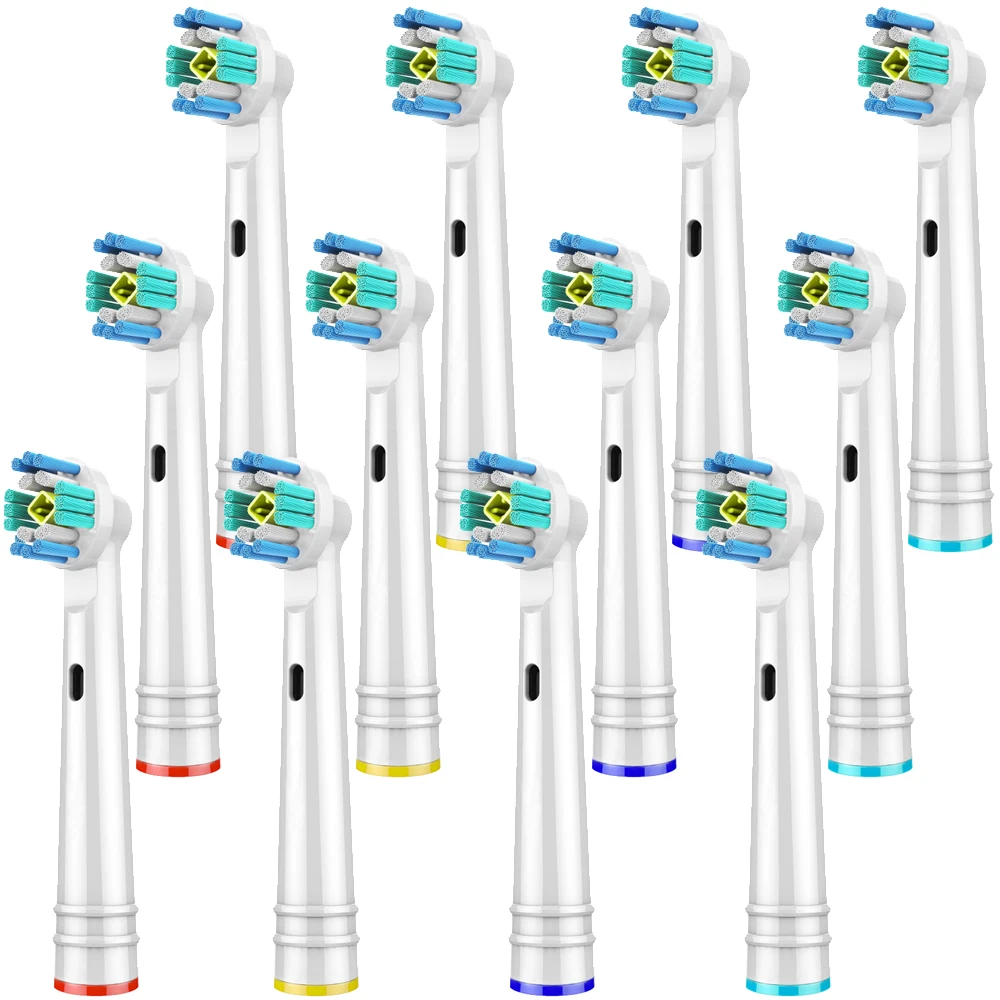 12 шт. белые насадки для зубной щетки 3D PRO Oral B Braun совместимые с щеткой B|Насадки