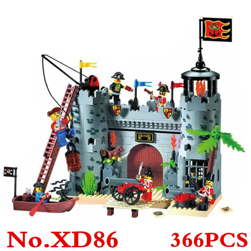 

Building Blocks Toy Castle Pirate Ship Boat Compatible With bela 3D blocks Educational Building Toys Hobbies For Children XD86