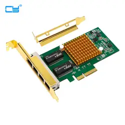 I350-T4 pci-e x4 сервер 4 Порты и разъёмы RJ45 Gigabit Ethernet Intel i350t4 1000 Мбит/с сетевой карты