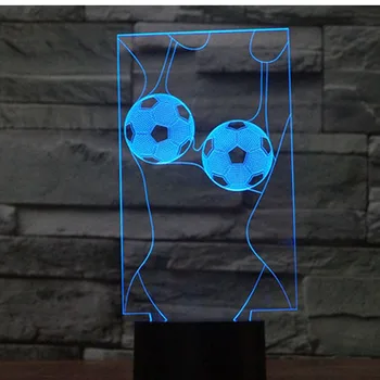 

3D LED Night Light Soccer Football Shoot with 7 Colors Light for Home Decoration Lamp Amazing Visualization Optical Illusion