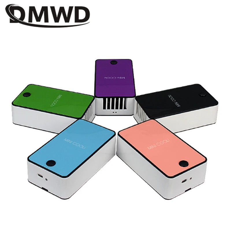 Мини вентилятор DMWD Карманный с USB зарядкой и вентилятором для кондиционирования