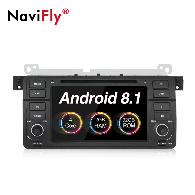 

NaviFly pure android 8.1 car gps dvd player for BMW E46 M3 1998-2006 car radio quad core 32GB ROM support wifi bluetooth