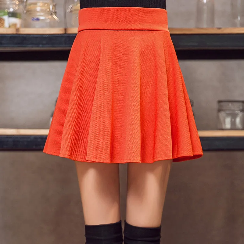 Danjeaner M-5XL 10 Colors Women's High Waist Pleated Skirts Pants 2018 Summer Super Elastic Mini Skirts Faldas Mujer Saias Danjeaner M-5XL 10 Colors Women's High Waist Pleated Skirts Pants 2018 Summer Super Elastic Mini Skirts Faldas Mujer Saias