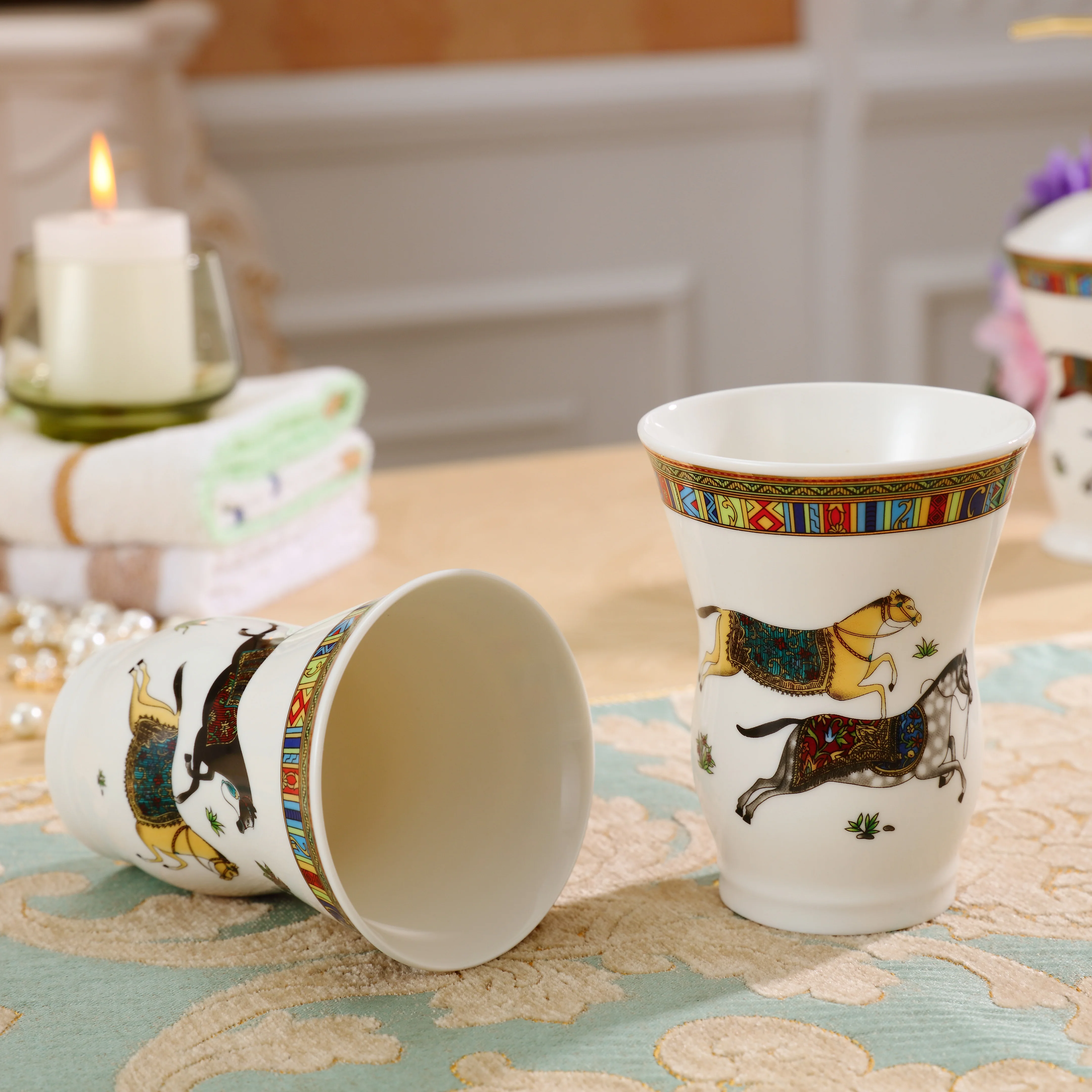 Bathroom Sets Ceramic Horse Toilet Accessories Set Toothbrush Sets Ceramic Horse Toilet Accessories