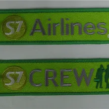 S7 Airlines One World Crew тканевая вышивка авиационный брелок для ключей+ кольцо