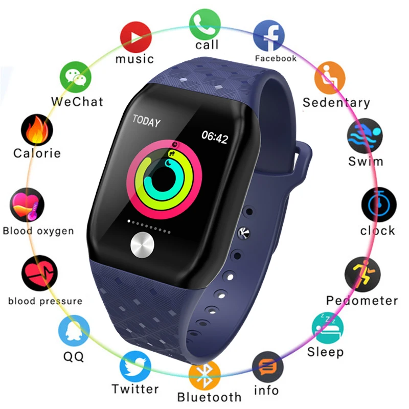 

Bluetooth Smart Watch Women Digital Square LED Sport Watch Heart Rate Monitor Bracelet Band Monitor Smartwatch for Apple IPhone