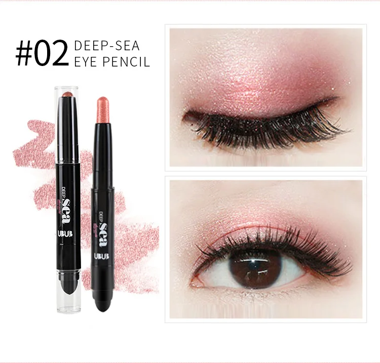 UBUB Double Head Eyeshadow Pencil Shimmer Luminous Earth Color Long Lasting Glitter Eye Shadow Palette Eyeshadows Korean Makeup (5)