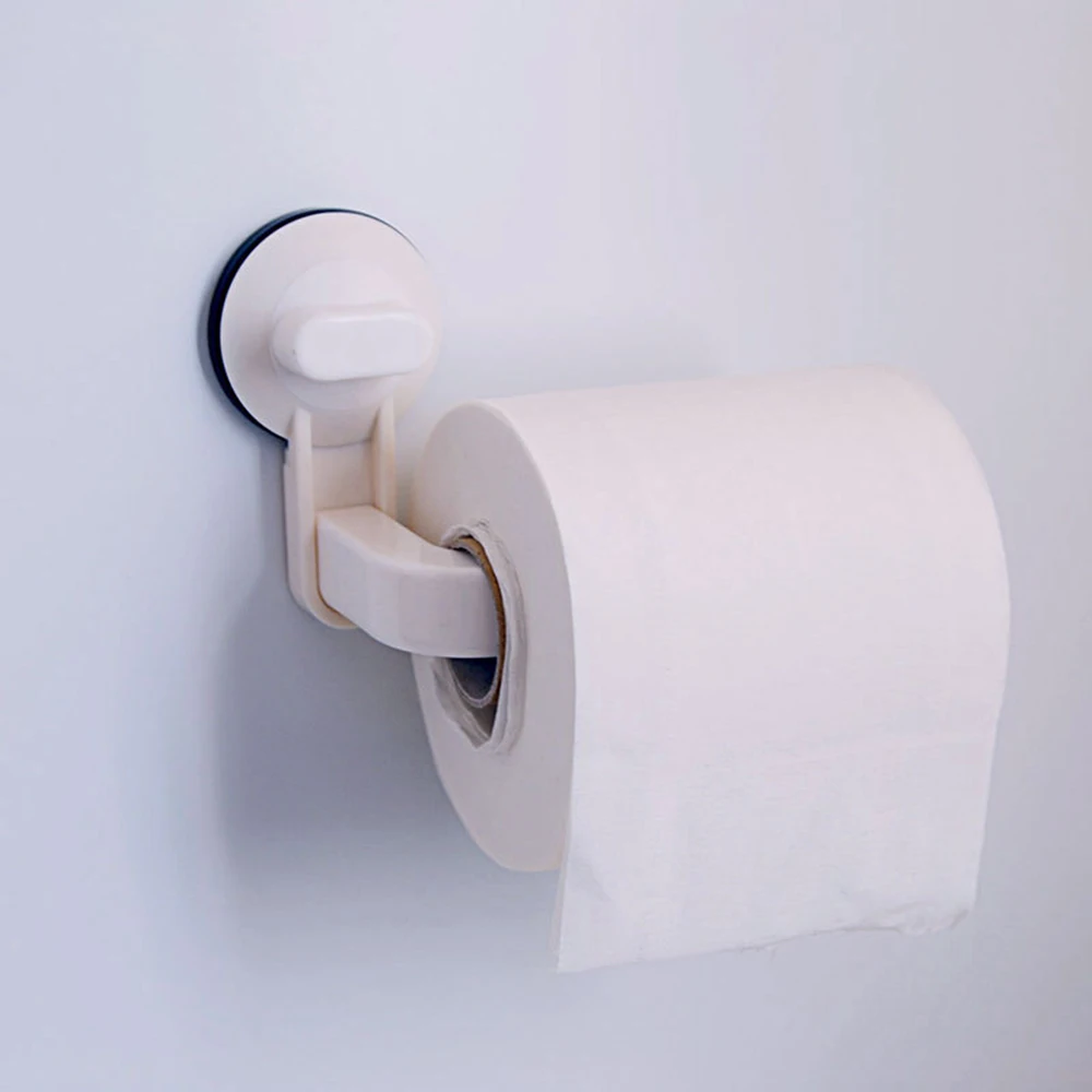 

Towel Suction Cup Toilet Paper Holder Kitchen Rack Bathroom Storage Strong Shelf Moisture Proof Accessories Wall Mounted
