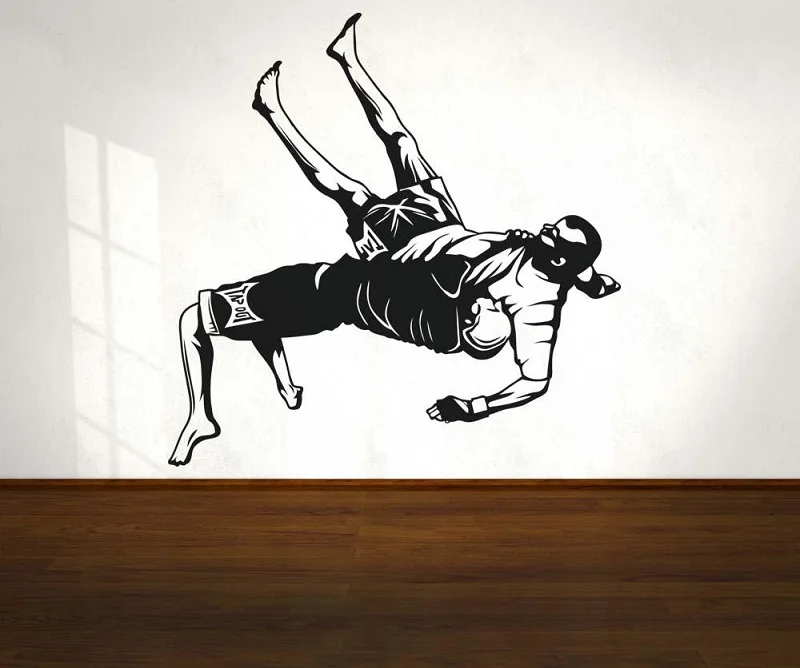 

Vinyl wall sticker MMA wrestling Suplex Move, martial arts martial arts wall decoration, wrestling lovers home wall sticker QJ27