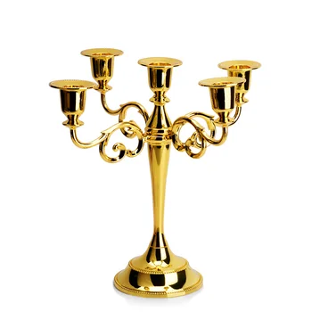 

Home Decor Candle Holders Golden silver alloy European Revolving Metal Candlestick