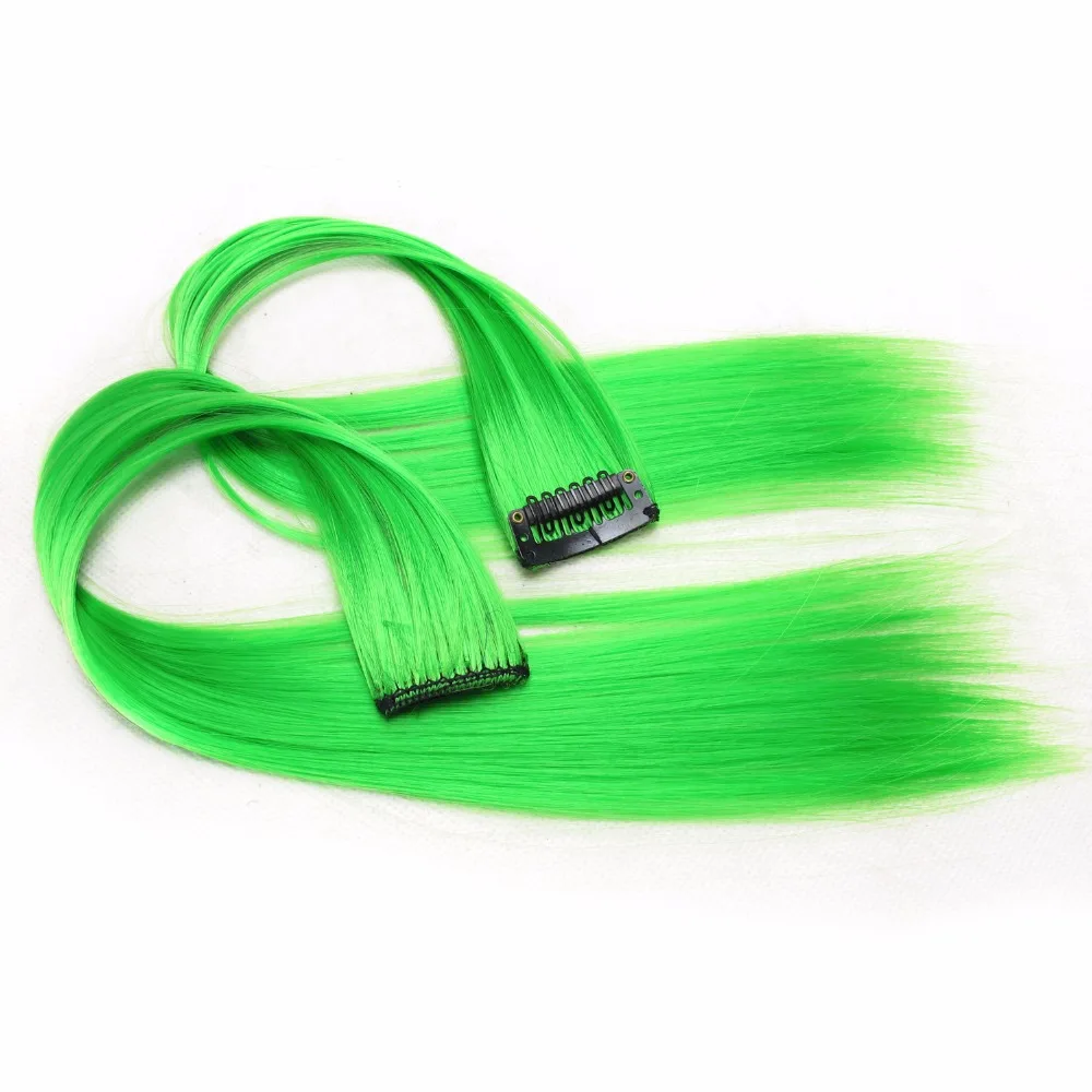 Colored synthetic hair extensions clips in one piece Ombre fake purple long straight rainbow hair pieces dream ice's Colored synthetic hair extensions clips in one piece Ombre fake purple long straight rainbow hair pieces dream ice's
