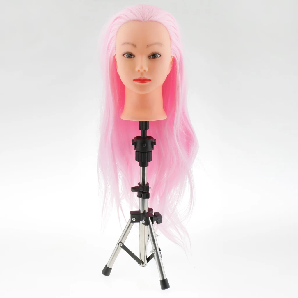 Cork Canvas Block Mannequin Head with Tripod Stand with 100 Pack 38mm Needle Pin