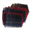 12 Packs Mens Fashion Plaid Cotton Handkerchiefs Decorative Suits Hanky ► Photo 2/6