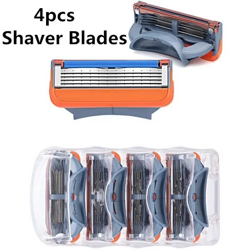 

4pcs/lot Men Face Care 5 Layer Blades Shaving Razor Blades Gillett Fusion Power Shaver Blades Gilletts Proglide Shaving Blades