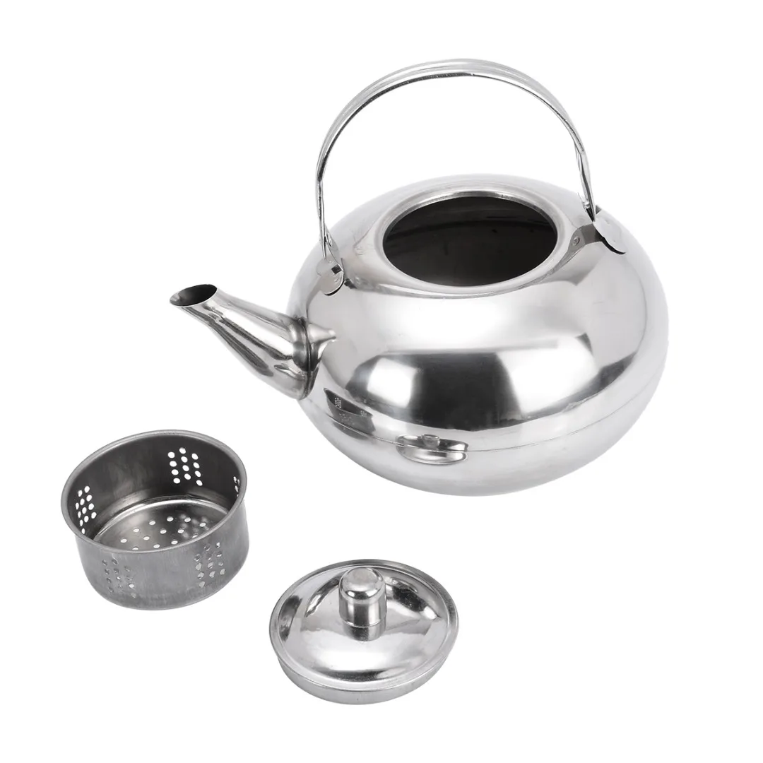 0.8/1.2/1.8/2.5L Stainless Steel Tea Pot Kettle With Infuser Filter Tea Jar Jug Home Office Tea Coffee Tools