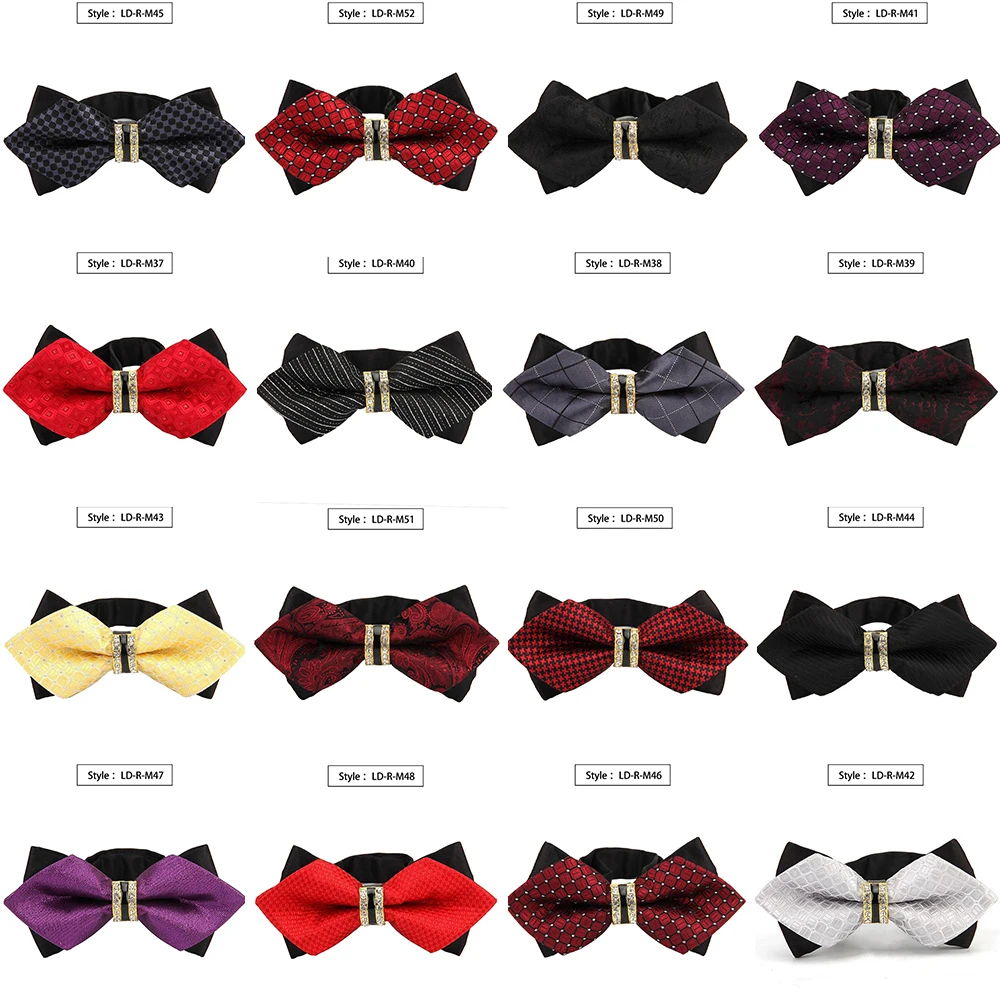 New Bowtie Groom Mens Colourful Plaid Cravat Gravata Fashion Male Butterfly Wedding Luxurious Bow Ties for Men Gift Accessories