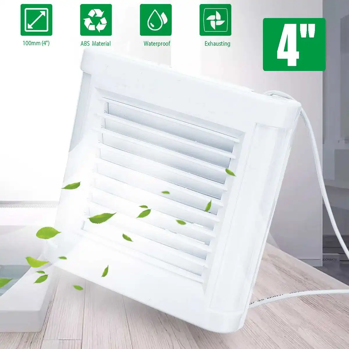

4 Inch 15w High Speed Low Noise Exhaust Fan Toilet Kitchen Bathroom Air Ventilation Wall Window Extractor Exhaust Fan 220v