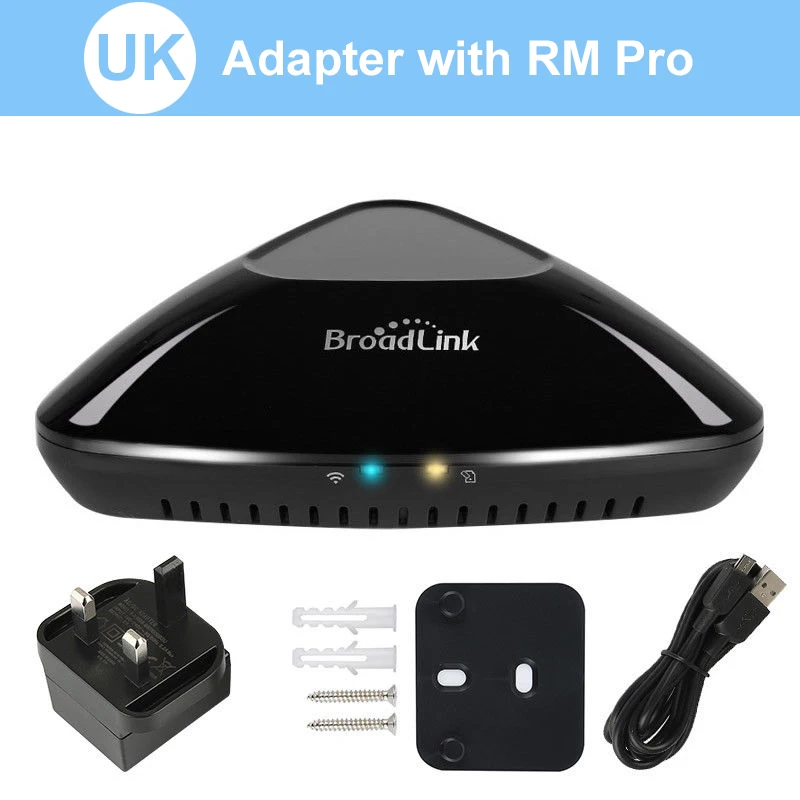 Broadlink RM33Pro умный дом Domotica Универсальный пульт управления wifi+ IR+ RF пульт дистанционного управления для Google Home Alexa IOS Android - Комплект: RM Pro UK Standard