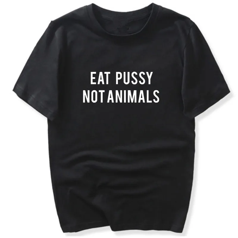 Футболка с принтом Eat Pussy Not animals все цвета футболки Женская графическая футболка