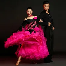 limited offer big wing flower modern dance performance dress woman long sleeves waltz tango ballroom Dance competition Costume
