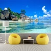 3D фотообои на заказ, рулон для стен, 3D морской пейзаж, пляж, морской остров, роспись, гостиная, спальня, Декор, обои, настенное покрытие ► Фото 2/6