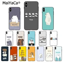 MaiYaCa Мультфильм Мы Голые Медведи Силиконовый ТПУ мягкий черный чехол для телефона для Apple iPhone 8 7 6 6S Plus X XS MAX 5 5S SE XR чехол