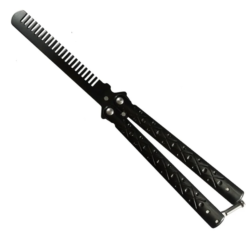 

1PC Butterfly Practice Comb Outdoor Training Folding Knife Self-defense Camping Knife Not Sharp Cs Go Hand Tools with Nylon Bag