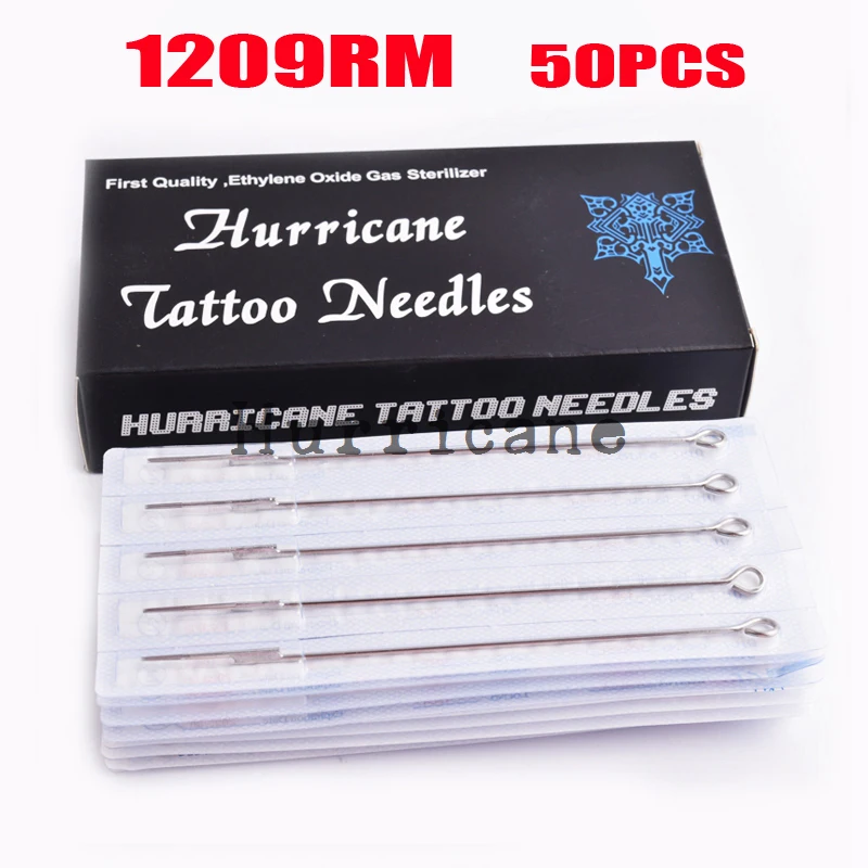 Sterilize Tattoo Needles 50PCS 1209RM Round Magnum Tattoo Needles 316L