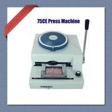 Manual 75 character letterpress id pvc card embosser machine convex and concave integrate