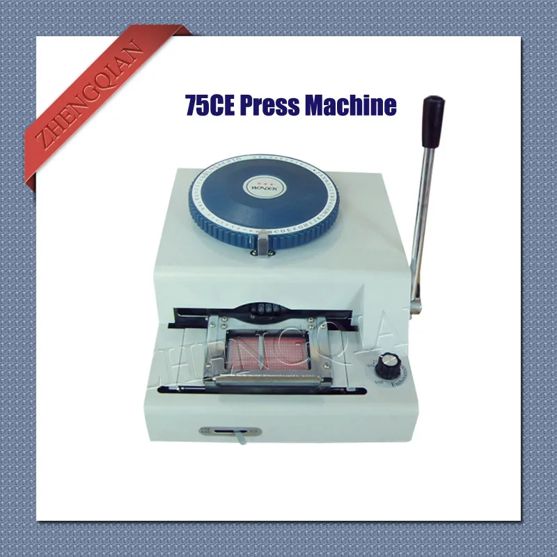 

Manual 75 character letterpress id pvc card press machine convex and concave integrate