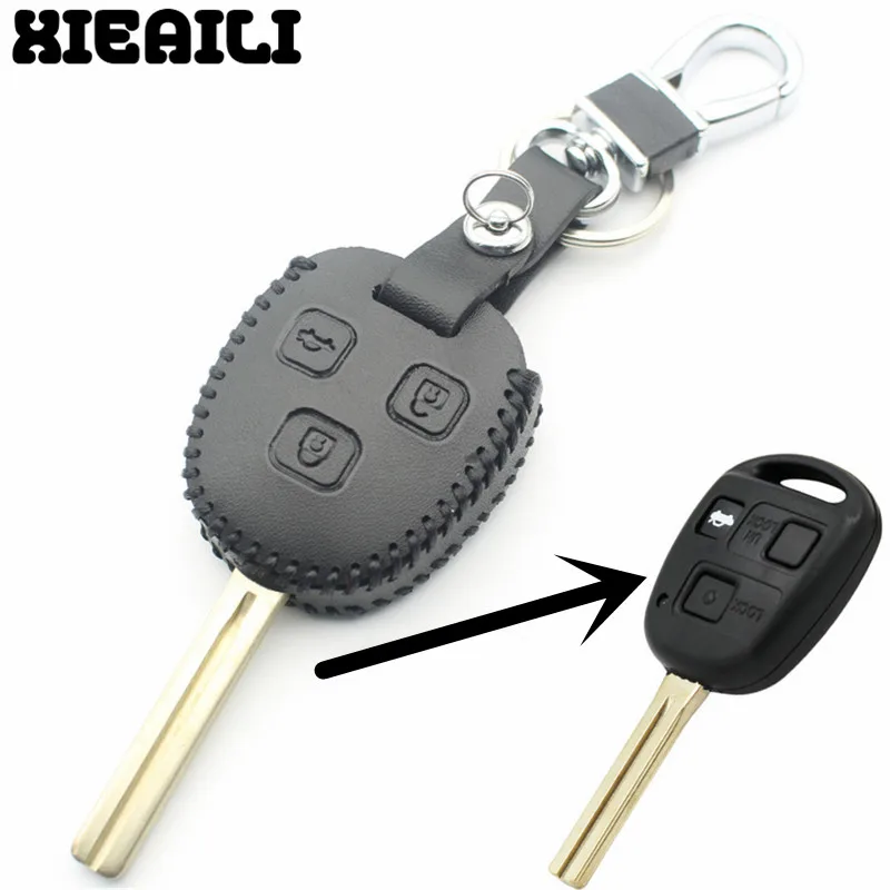 

XIEAILI Genuine Leather Car Styling Remote Key Case Cover For Lexus RX300/SC430/ES300/IS250/GS400/GS430/RX270/LX470/GX460 M24