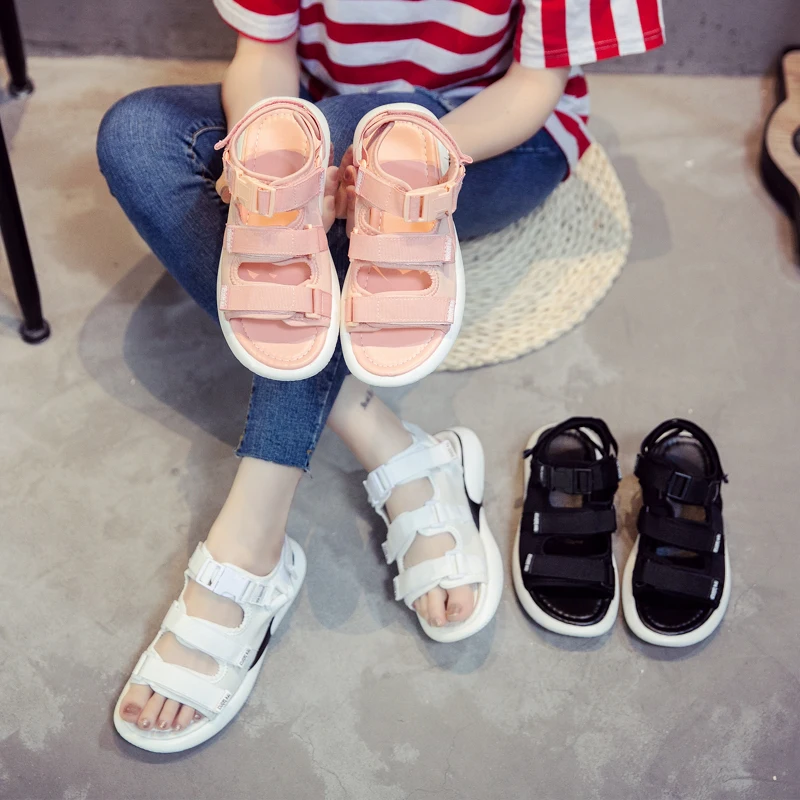 

2019 New Fashion Women Sandals Breathable Comfort Shopping Ladies Walking Shoes Summer Platform Black Sandal Shoes