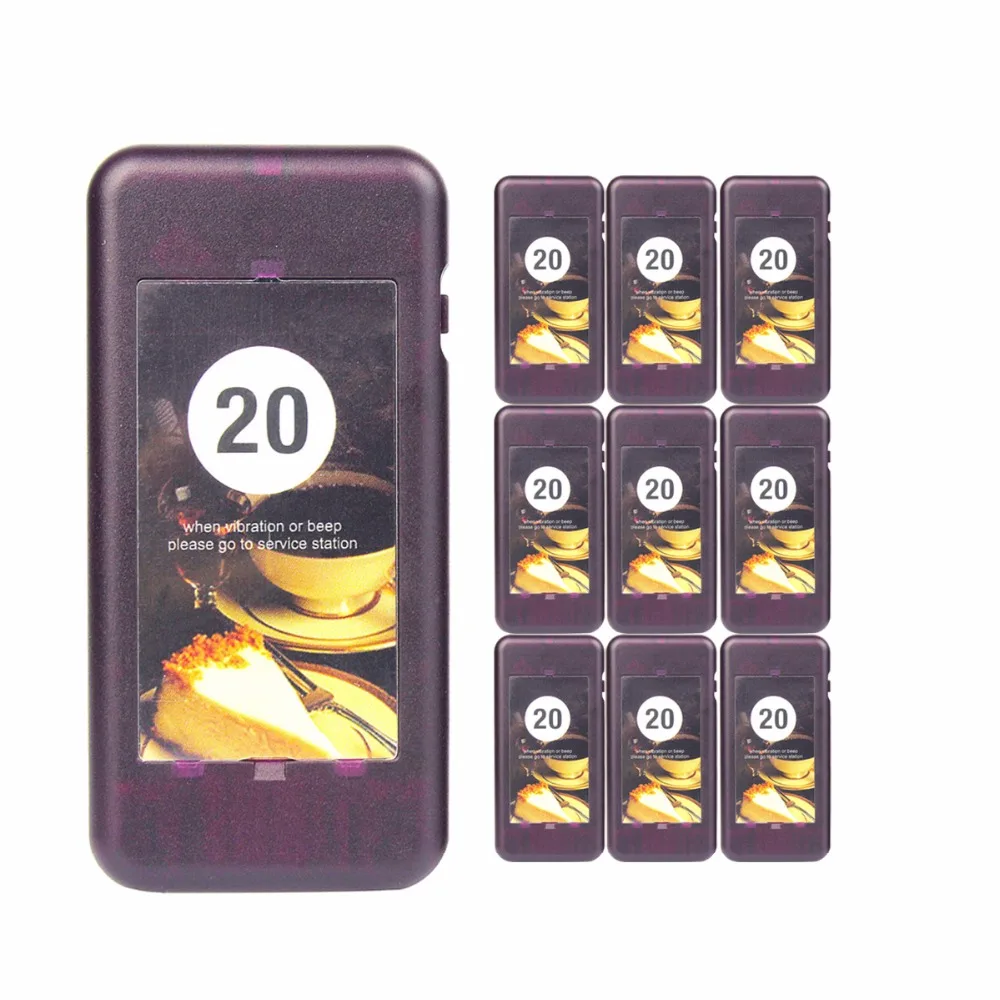 10 pcs Call Coaster Pager Receiver for Restaurant TIVDIO