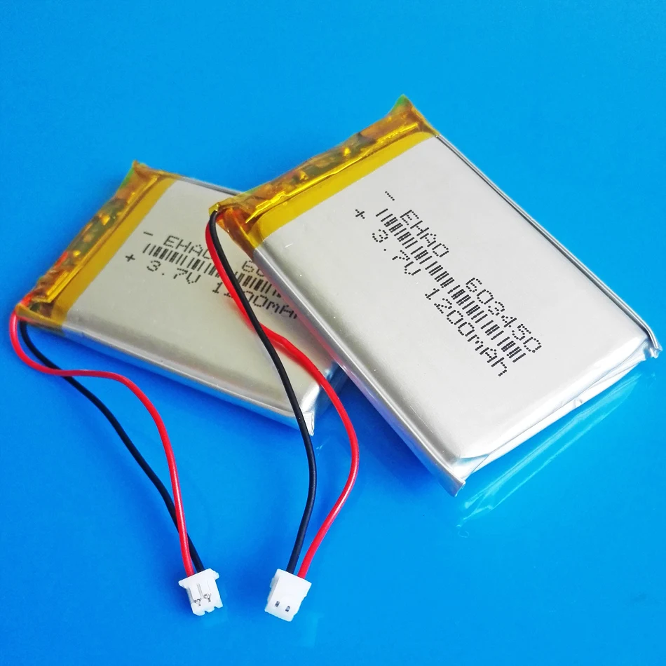 JST 1 25 мм 2pin 3 7 V 1200mAh литий полимерный литиевый аккумулятор разъем для GPS DVD bluetooth
