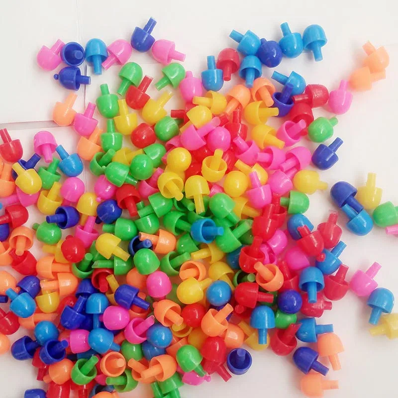 320 шт Мозаика Peg доска головоломки грибные ногти Peg Обучающие игрушки-пазлы для детей случайный цвет 998