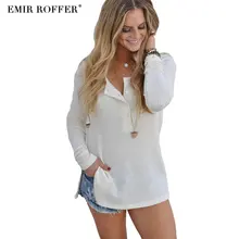 

EMIR ROFFER Fall Autumn 2018 Fashion Female Jumper Knitting Long Sleeve Yellow Pullover Basic Shirt Knitwear Sweater Woman