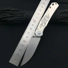 Sanremu 7129 LUC-SC складной нож 12C27 лезвие из нержавеющей стали Ручка Открытый Отдых Охота нож для резки фруктов EDC карманный инструмент