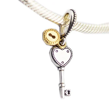 

Fits PANDORA Bracelet Charms Beads for Jewelry Making Key to My Heart Silver Charms 925 Sterling Silver Bead Valentines Day Gift