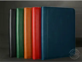 

high quality PU leather a4 file folder document bag document folder organizer bag for office supplies W038