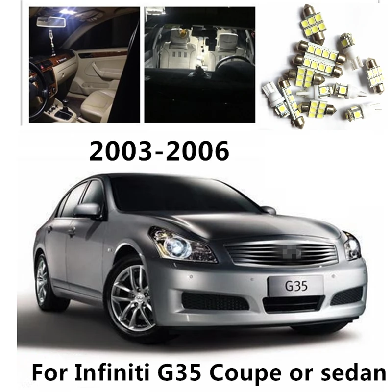 Us 8 96 31 Off Loaut 8pcs White Car Led Light Bulbs Interior Package Kit For Infiniti G35 Coupe Or Sedan 2003 2006 Map Lights In Signal Lamp From